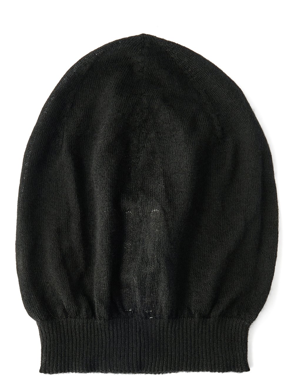 RICK OWENS FW23 LUXOR MEDIUM HAT IN BLACK LIGHTWEIGHT RASATO KNIT