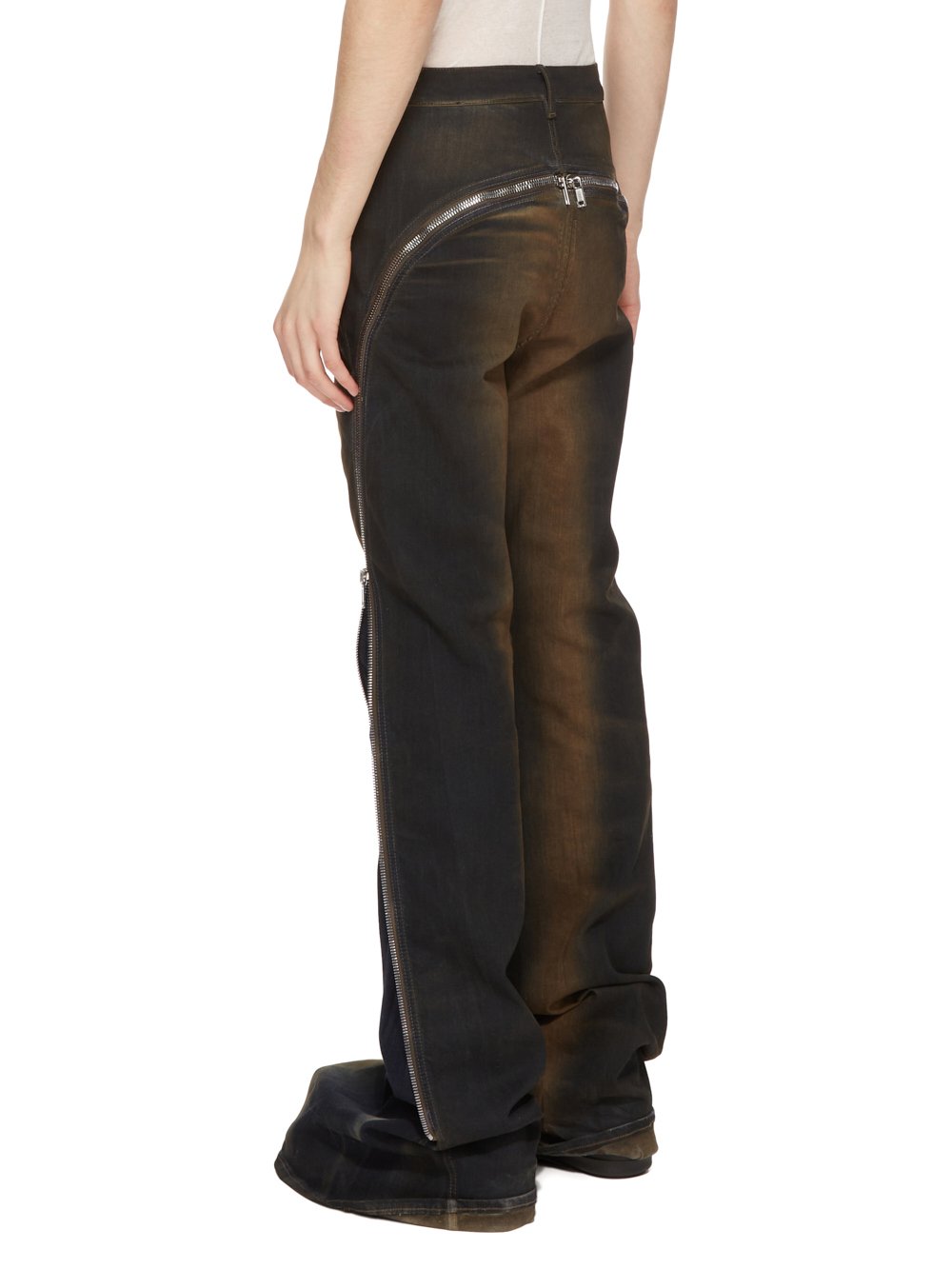 DRKSHDW FW23 LUXOR BOLAN BANANA IN MUD WASHED STRETCH DENIM