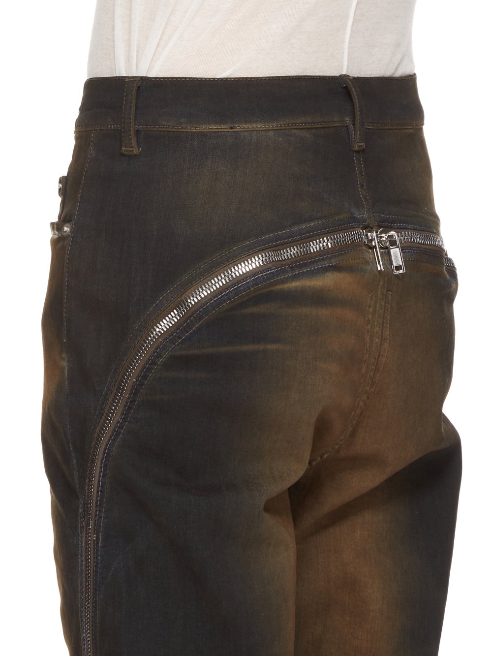 DRKSHDW FW23 LUXOR BOLAN BANANA IN MUD WASHED STRETCH DENIM