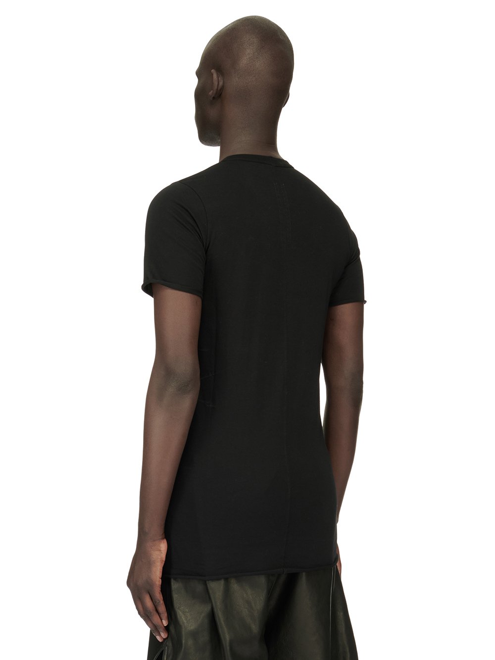 RICK OWENS FW23 LUXOR BASIC SS T IN BLACK CLASSIC COTTON JERSEY