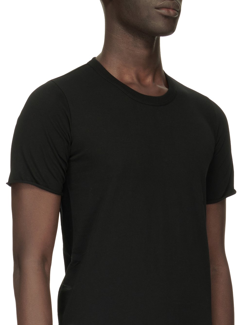 RICK OWENS FW23 LUXOR BASIC SS T IN BLACK CLASSIC COTTON JERSEY