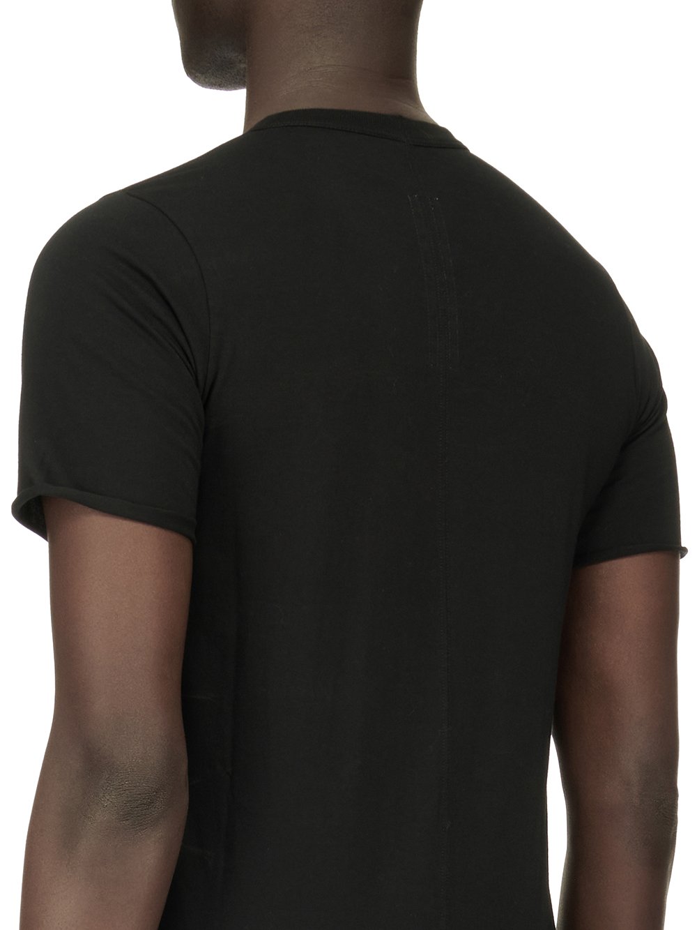 RICK OWENS FW23 LUXOR BASIC SS T IN BLACK CLASSIC COTTON JERSEY