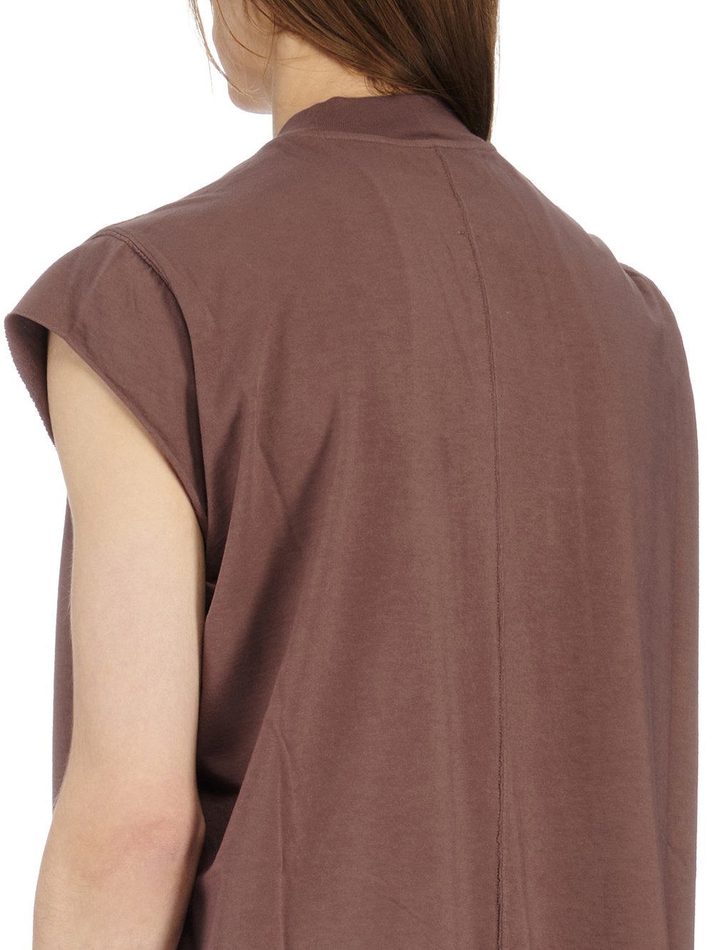 RICK OWENS FW23 LUXOR JUMBO SL T IN MAUVE MEDIUM WEIGHT COTTON JERSEY