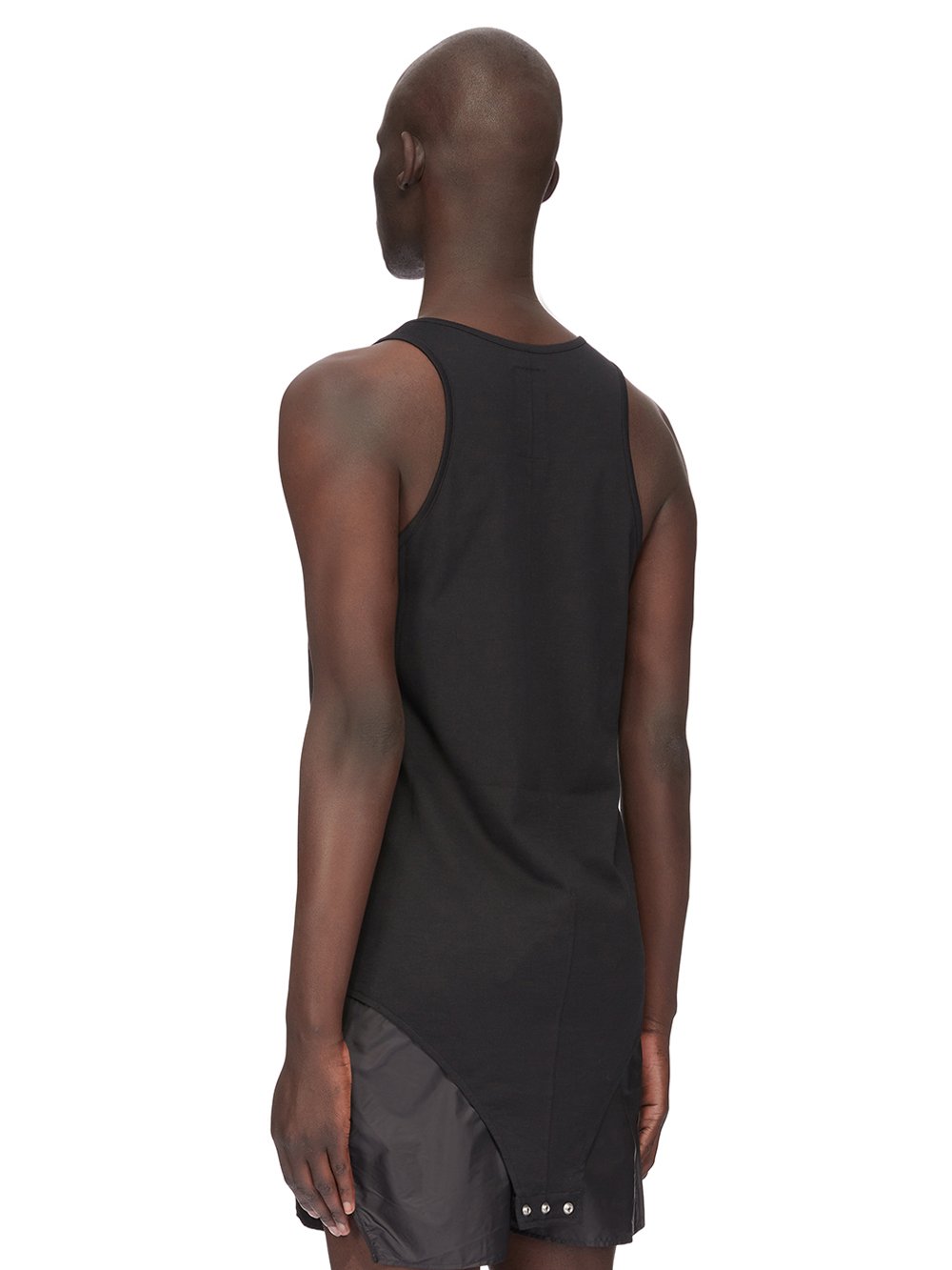 CHAMPION X RICK OWENS BASKETBALL TANK IN BLACK MEDIUM WEIGHT COTTON JERSEY 