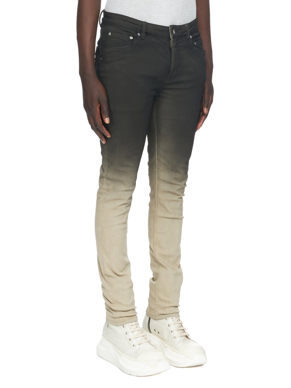 DRKSHDW FW23 LUXOR TYRONE CUT IN BLACK PEARL DEGRADE STRETCH DENIM