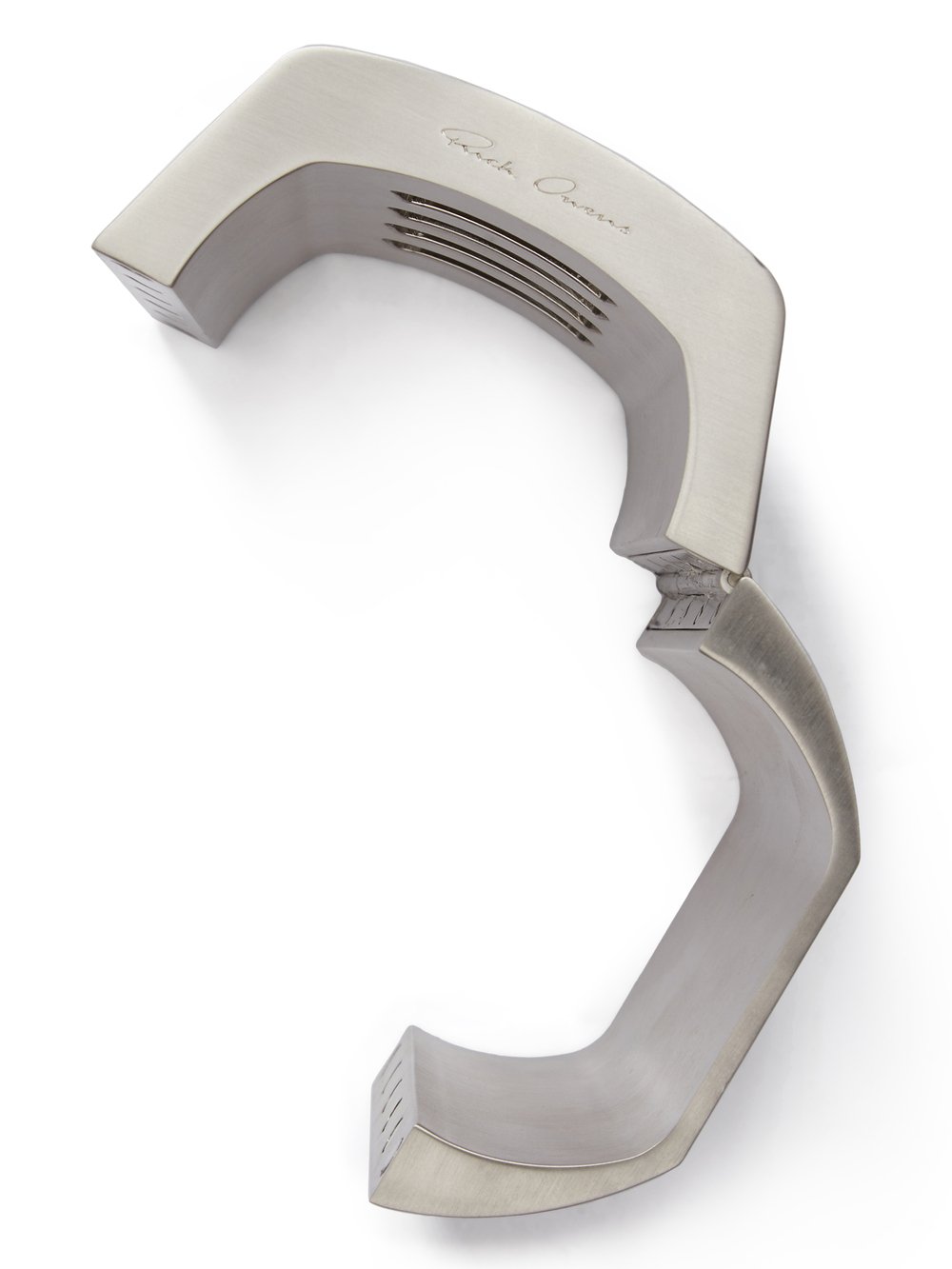 RICK OWENS GRILL CUFF IN ALUMINIUM