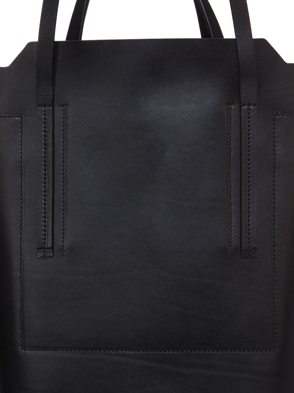 RICK OWENS FW23 LUXOR MEDIUM SHOPPER IN  BLACK GROPPONE COW LEATHER