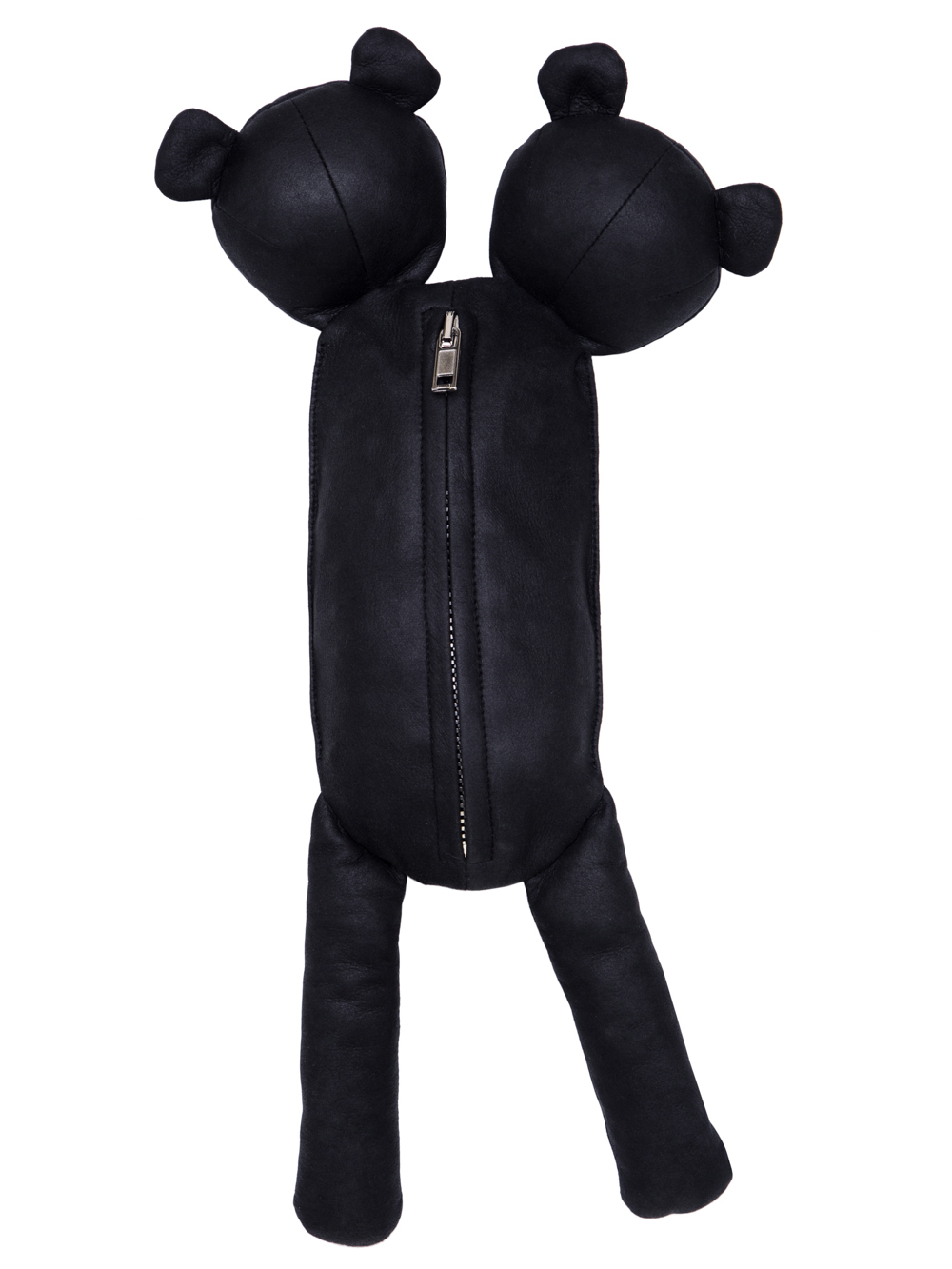 RICK OWENS HUN SIAMESE BEAR IN BLACK LEATHER 