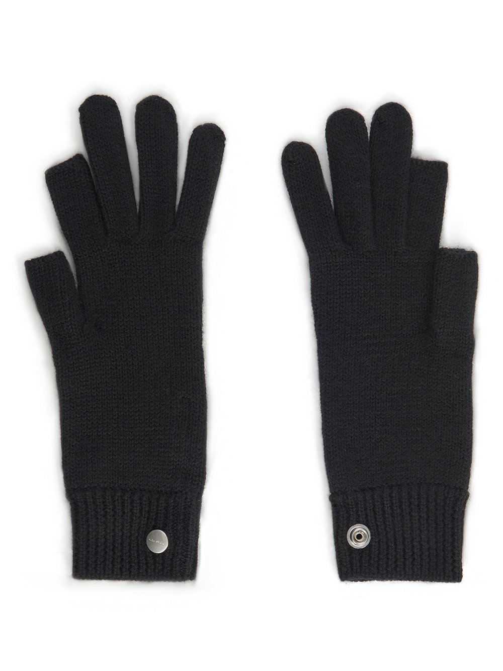 RICK OWENS FW23 LUXOR TOUCHSCREEN GLOVES IN BLACK LIGHTWEIGHT RASATO KNIT