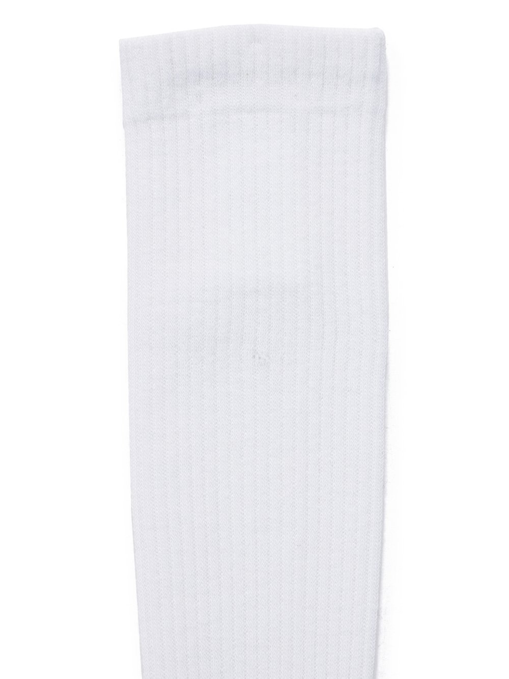 RICK OWENS FW23 LUXOR MID CALF SOCKS IN MILK AND BLACK COTTON KNIT