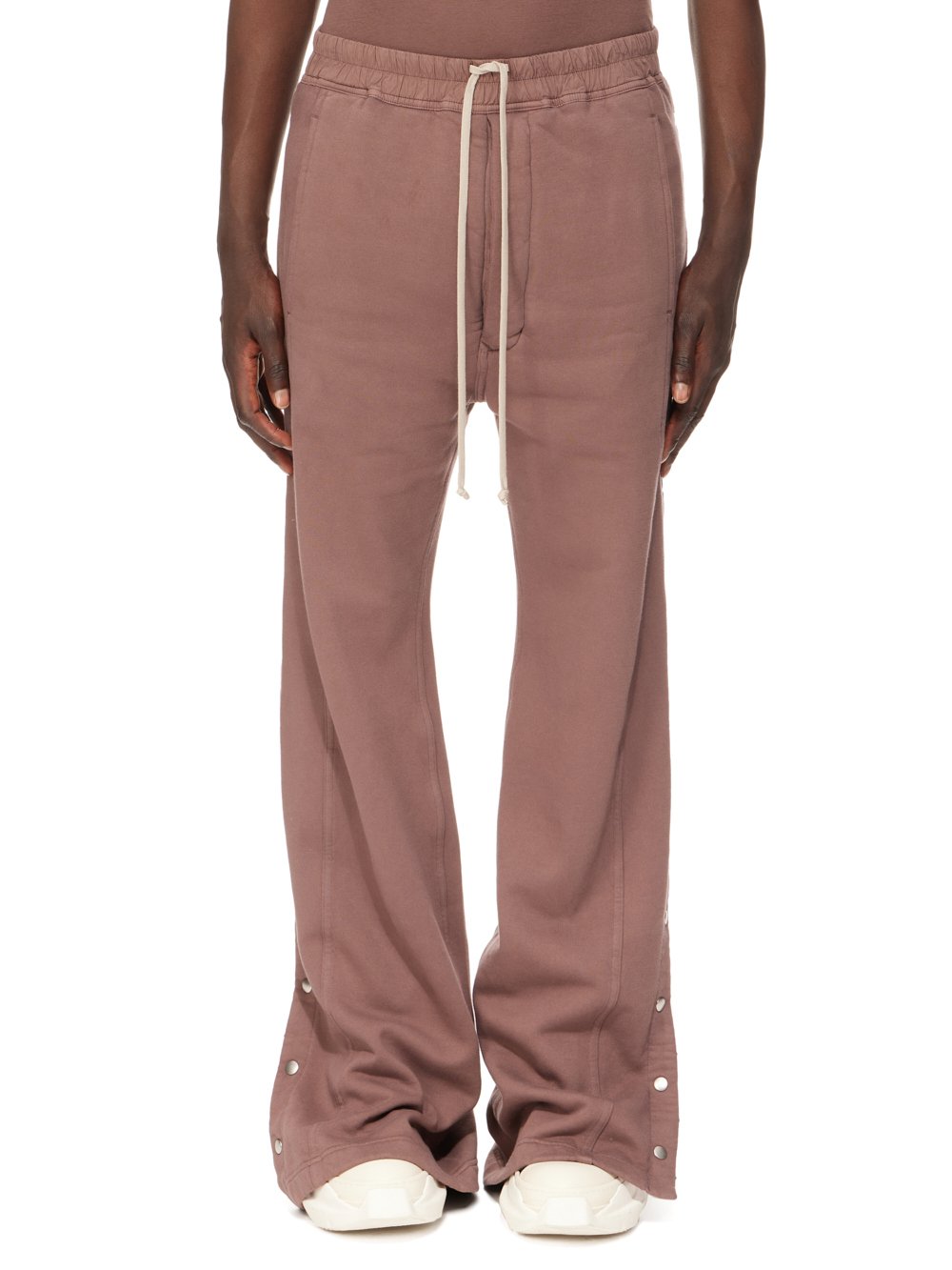 RICK OWENS FW23 LUXOR PUSHER PANTS IN MAUVE FURKA HEAVY SWEATSHIRT