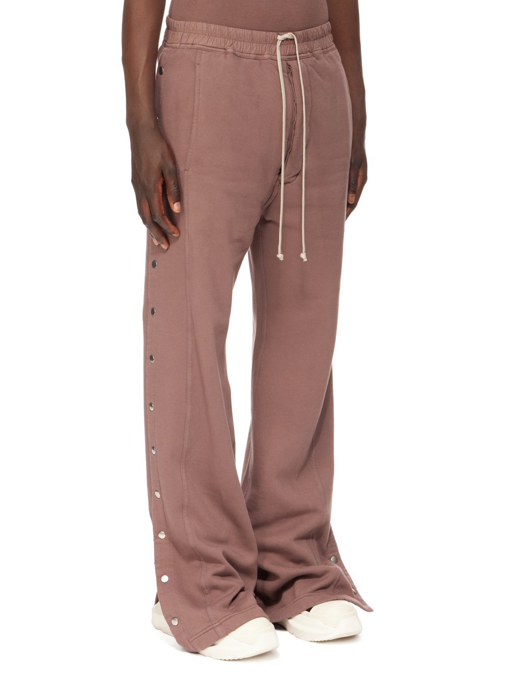 RICK OWENS FW23 LUXOR PUSHER PANTS IN MAUVE FURKA HEAVY SWEATSHIRT