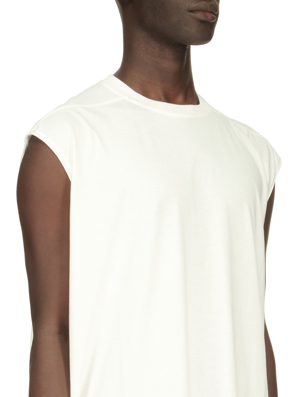 RICK OWENS FW23 LUXOR TARP T IN MILK WHITE CLASSIC COTTON JERSEY