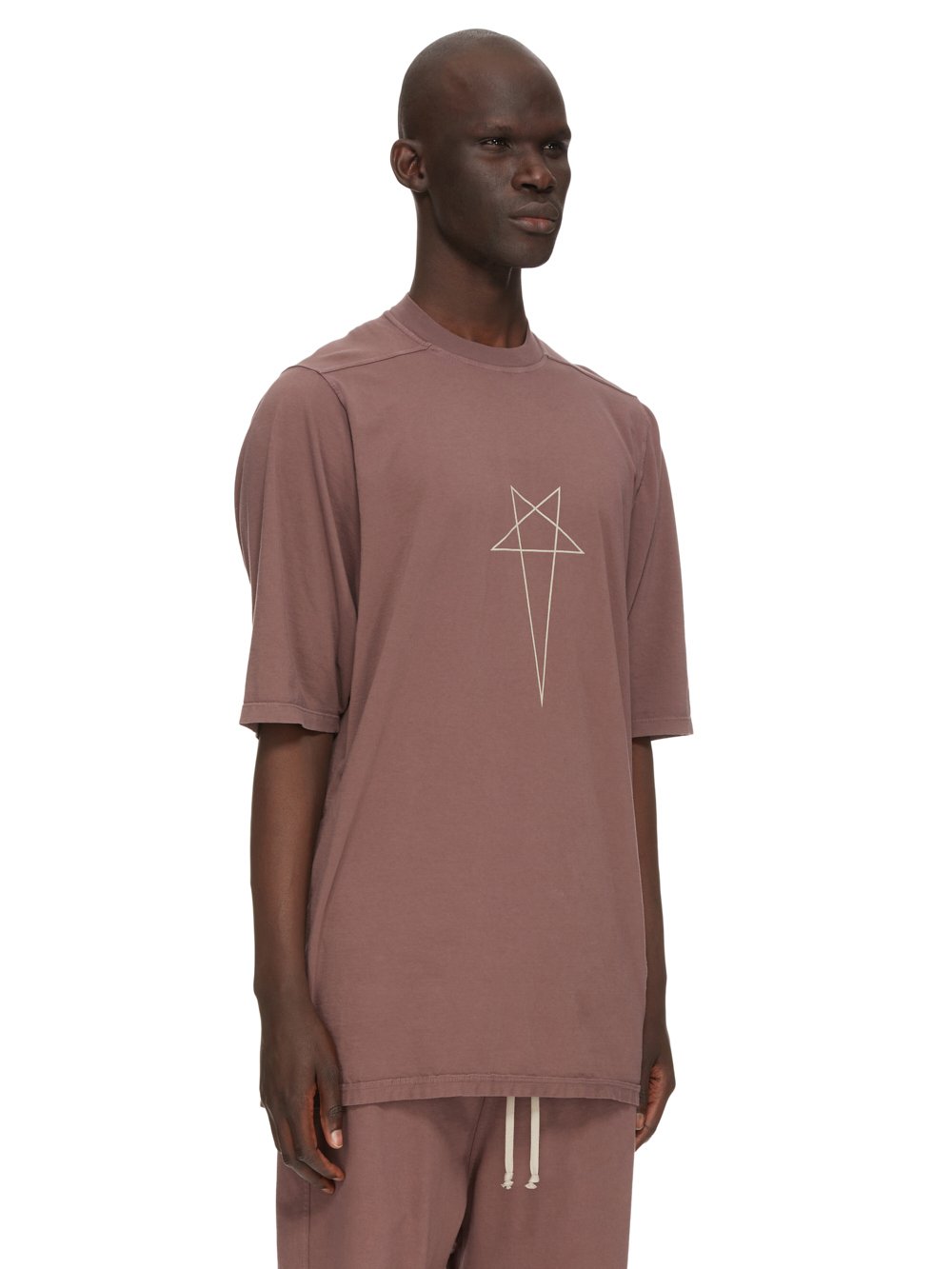 DRKSHDW FW23 LUXOR JUMBO SS T IN MAUVE AND PEARL MEDIUM WEIGHT COTTON JERSEY