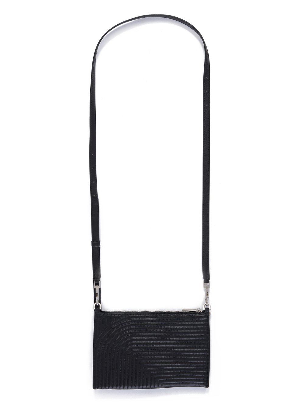 RICK OWENS FW23 LUXOR CLUB POUCH IN BLACK SOFT GRAIN COW LEATHER