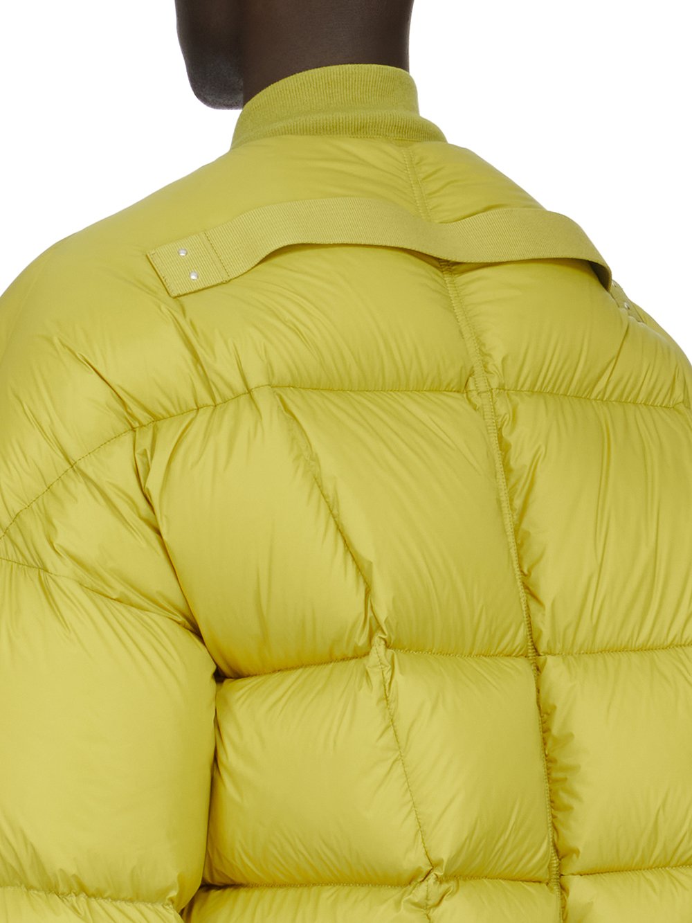 RICK OWENS FW23 LUXOR FLIGHT JKT IN ACID YELLOW RECYCLED NYLON