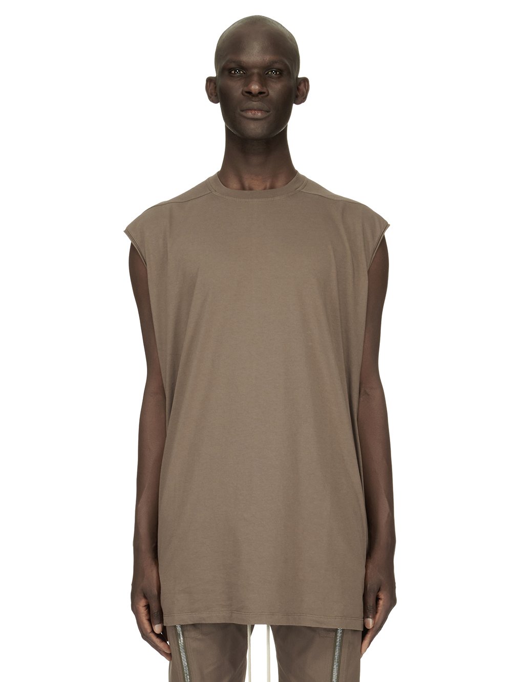 RICK OWENS FW23 LUXOR TARP T IN DUST GREY CLASSIC COTTON JERSEY