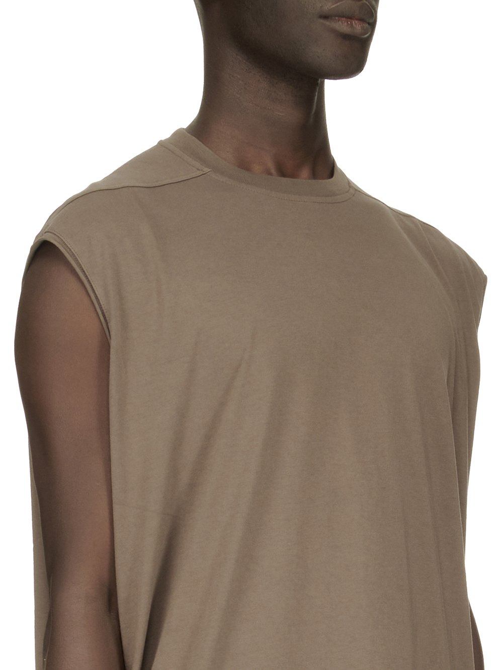 RICK OWENS FW23 LUXOR TARP T IN DUST GREY CLASSIC COTTON JERSEY