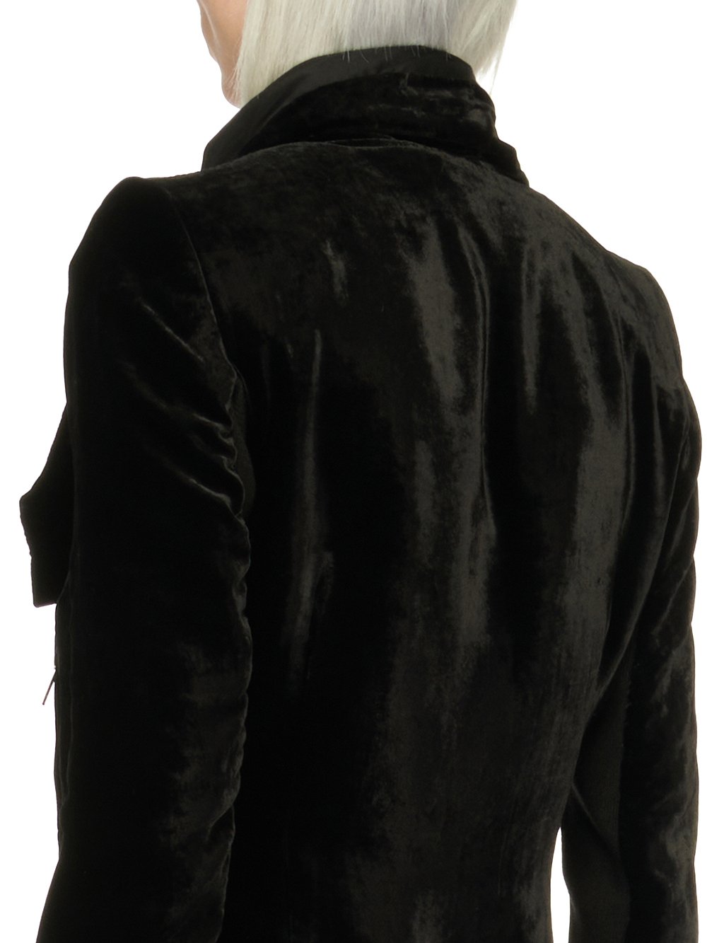 RICK OWENS FW23 LUXOR CLASSIC BIKER IN BLACK VELVET