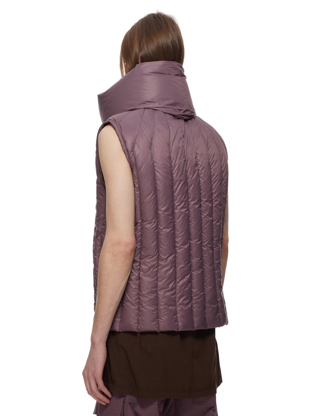 RICK OWENS FW23 LUXOR VEST LINER IN AMETHYST RECYCLED NYLON