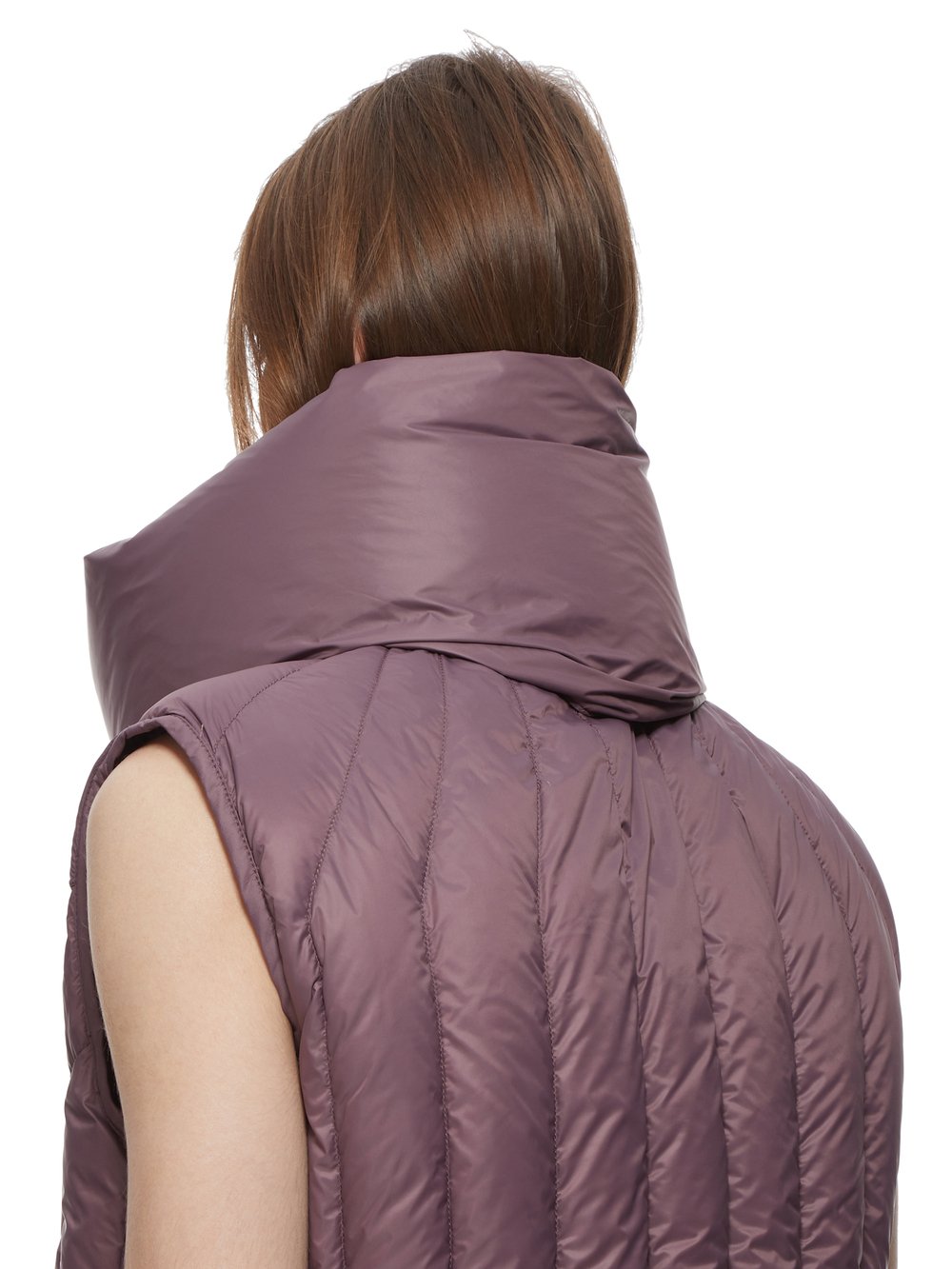 RICK OWENS FW23 LUXOR VEST LINER IN AMETHYST RECYCLED NYLON