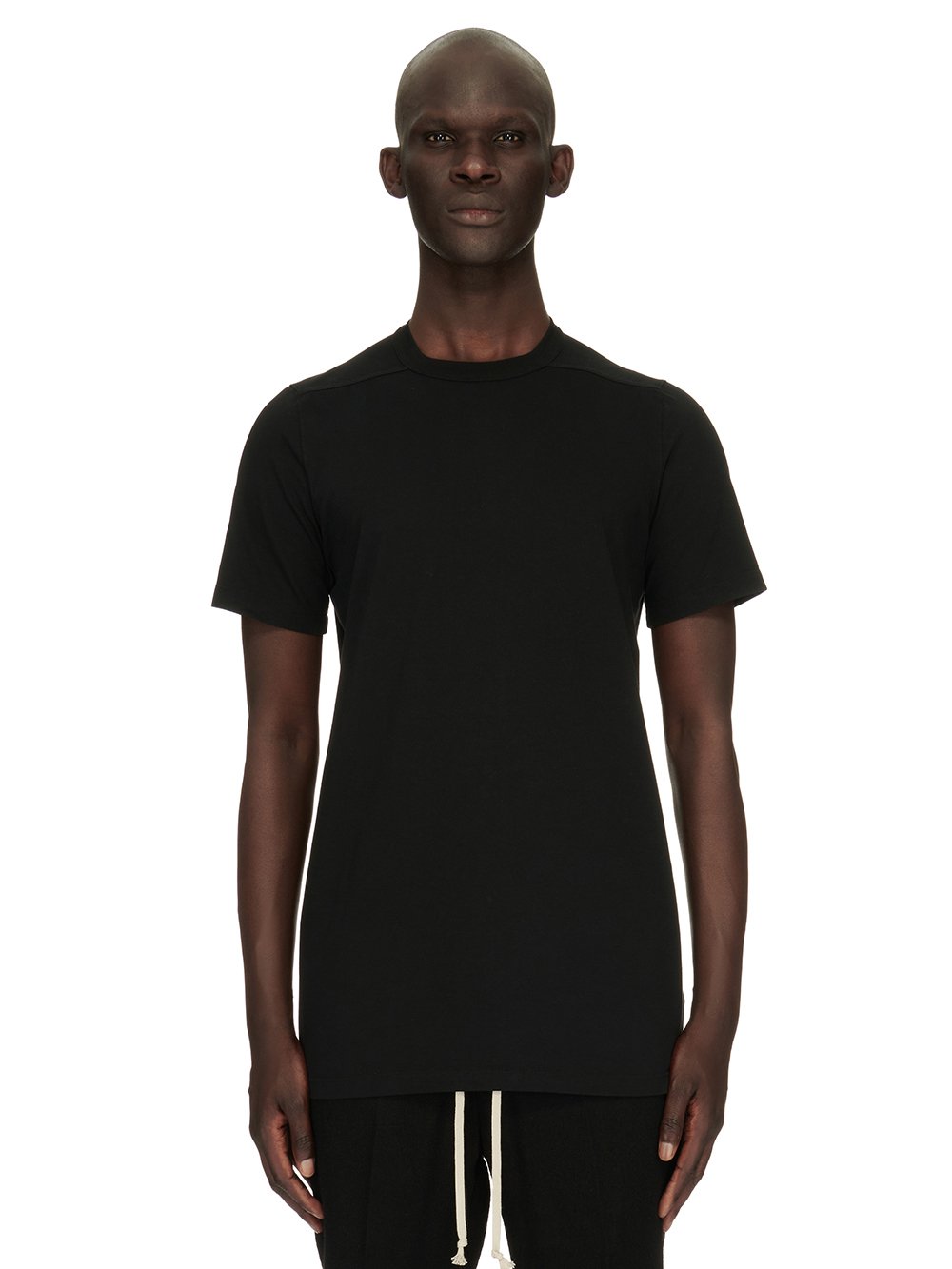 RICK OWENS FW23 LUXOR LEVEL T IN  BLACK CLASSIC COTTON JERSEY