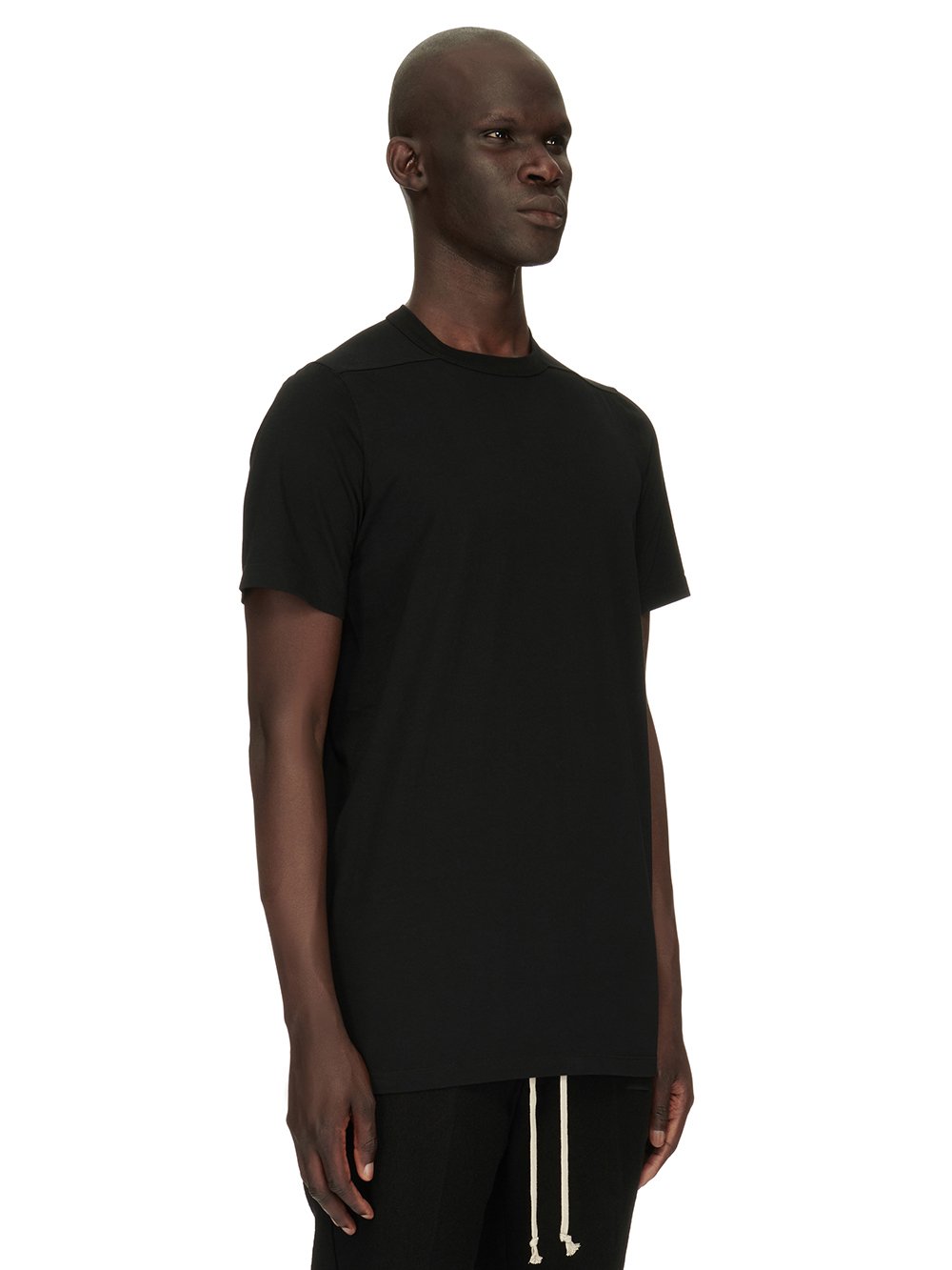 RICK OWENS FW23 LUXOR LEVEL T IN  BLACK CLASSIC COTTON JERSEY