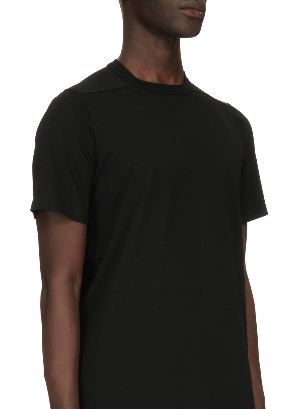 RICK OWENS FW23 LUXOR LEVEL T IN  BLACK CLASSIC COTTON JERSEY