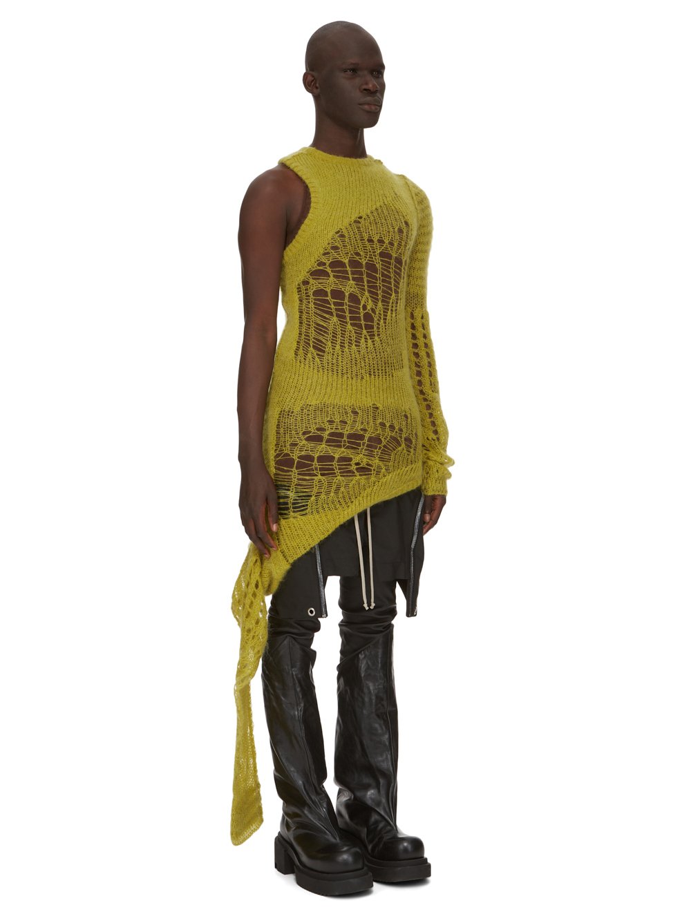 RICK OWENS FW23 LUXOR SPIDER BANANA IN SPIDER KNIT