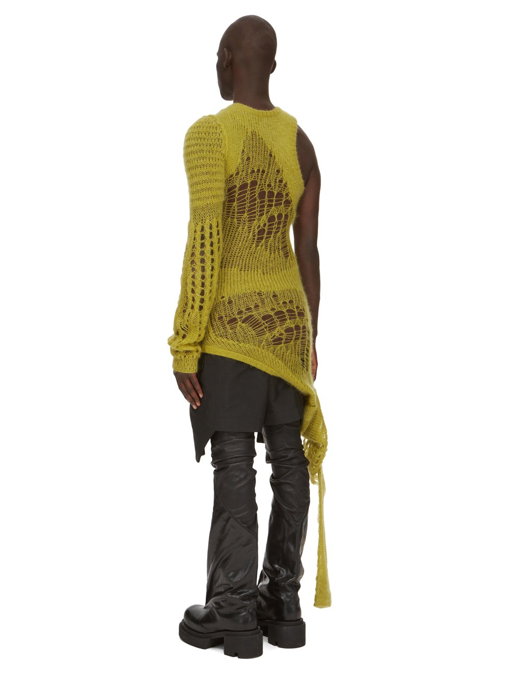 RICK OWENS FW23 LUXOR SPIDER BANANA IN SPIDER KNIT