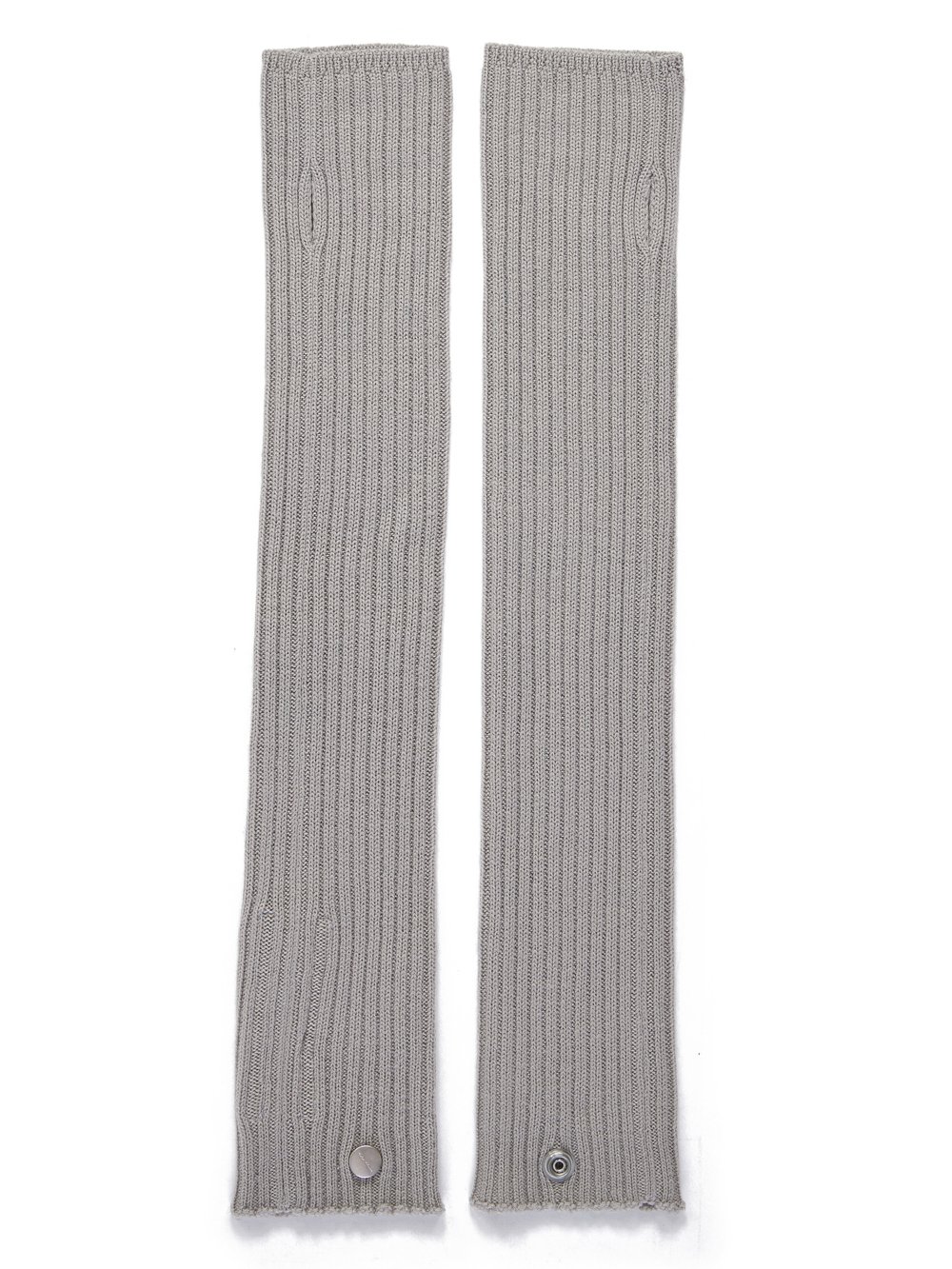 RICK OWENS FW23 LUXOR ARM WARMERS IN PEARL LIGHTWEIGHT RASATO KNIT