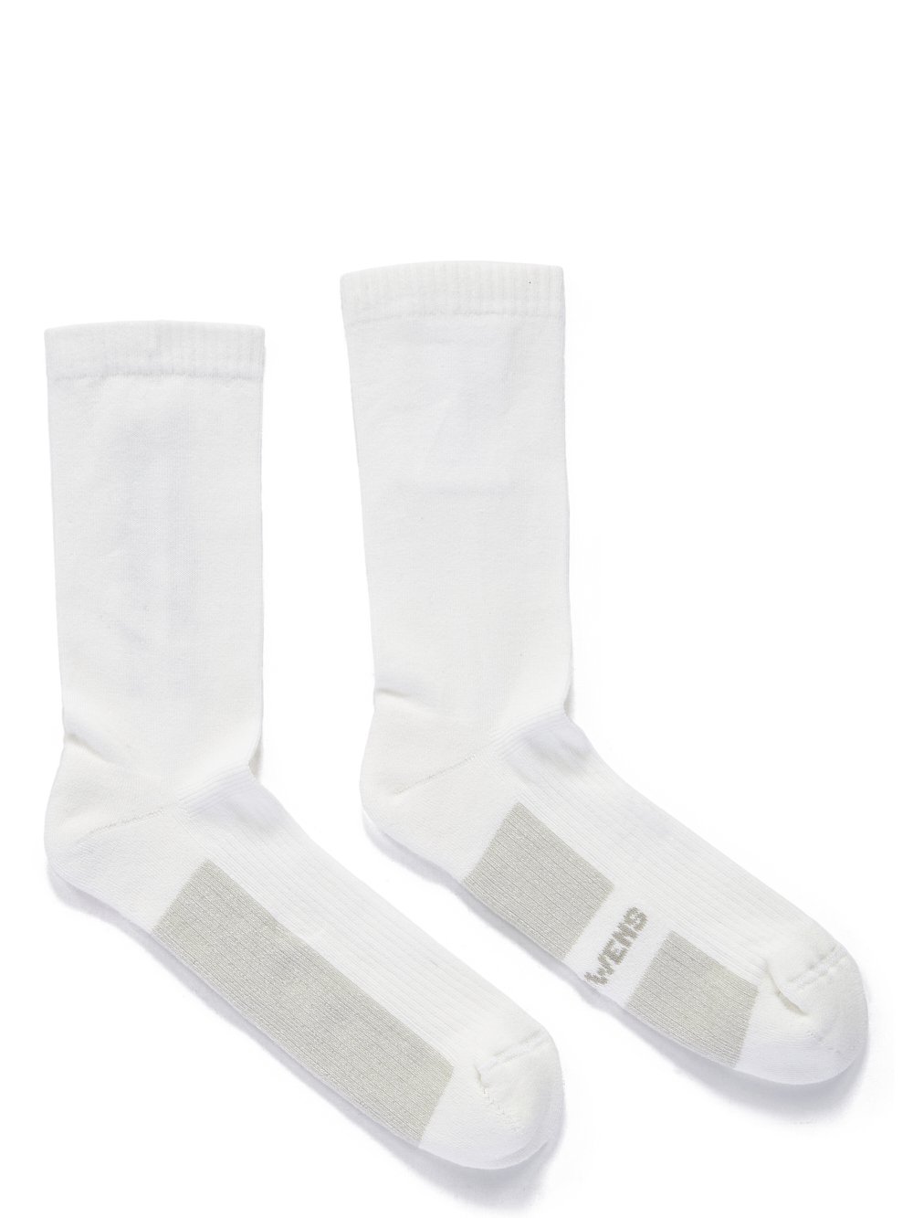 RICK OWENS FW23 LUXOR GLITTER SOCKS IN MILK ND PEARL COTTON KNIT