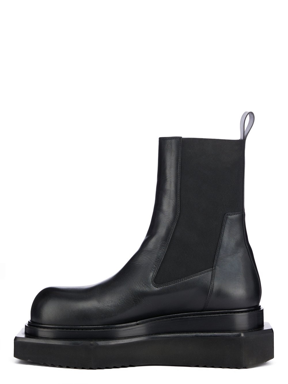 RICK OWENS FW23 LUXOR BEATLE TURBO CYCLOPS IN BLACK CORTINA GREASE CALF LEATHER