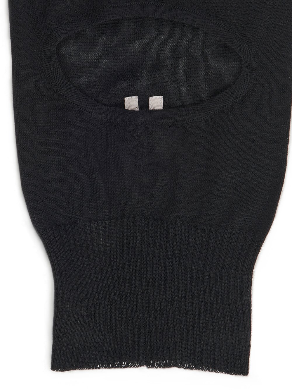 RICK OWENS FW23 LUXOR SKULL IN BLACK LIGHTWEIGHT RASATO KNIT