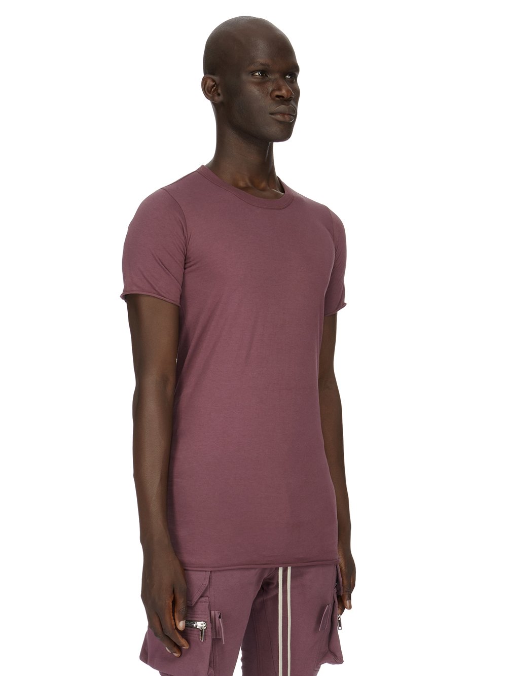 RICK OWENS FW23 LUXOR BASIC SS T IN AMETHYST CLASSIC COTTON JERSEY