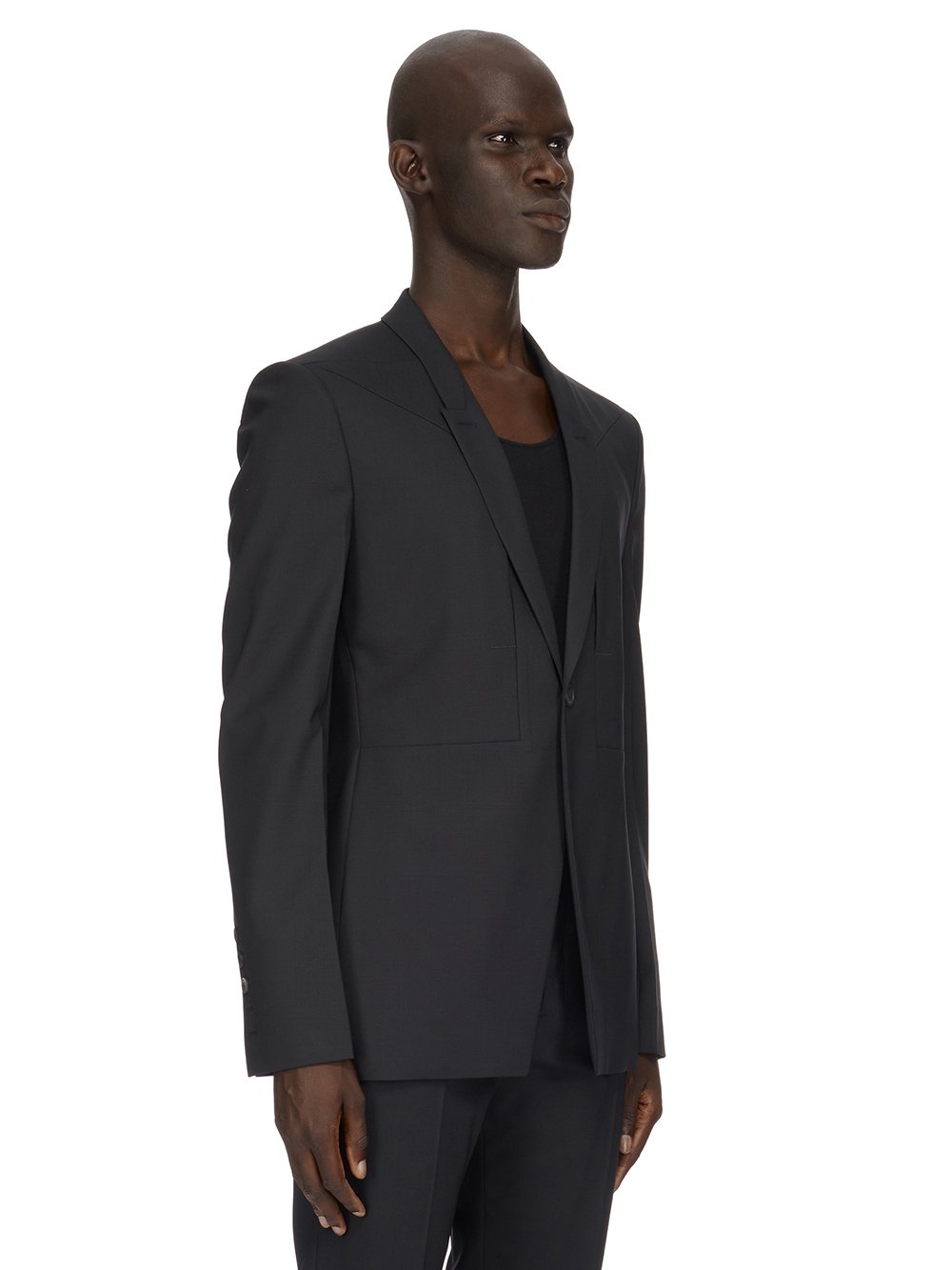 RICK OWENS FW23 LUXOR SOFT SOFT BLAZER IN PAPER FINISH WOOL