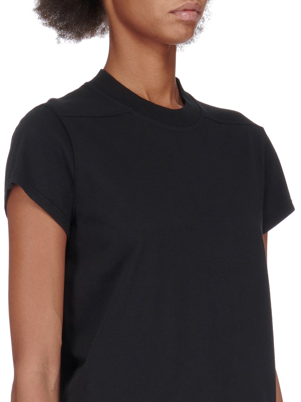 DRKSHDW FW23 LUXOR SMALL LEVEL T IN BLACK MEDIUM WEIGHT COTTON JERSEY