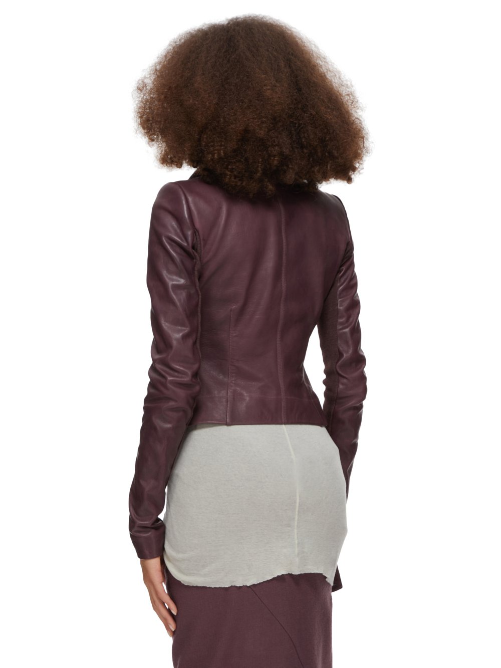 RICK OWENS FW23 LUXOR CLASSIC BIKER IN AMETHYST VEG NAPPA LAMB