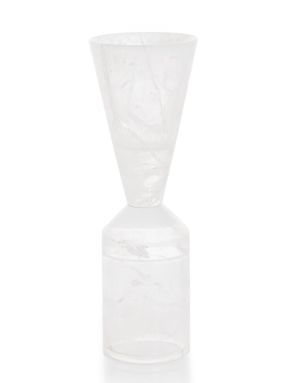 RICK OWENS FLUTE WHITE IN ROCK CRYSTAL.