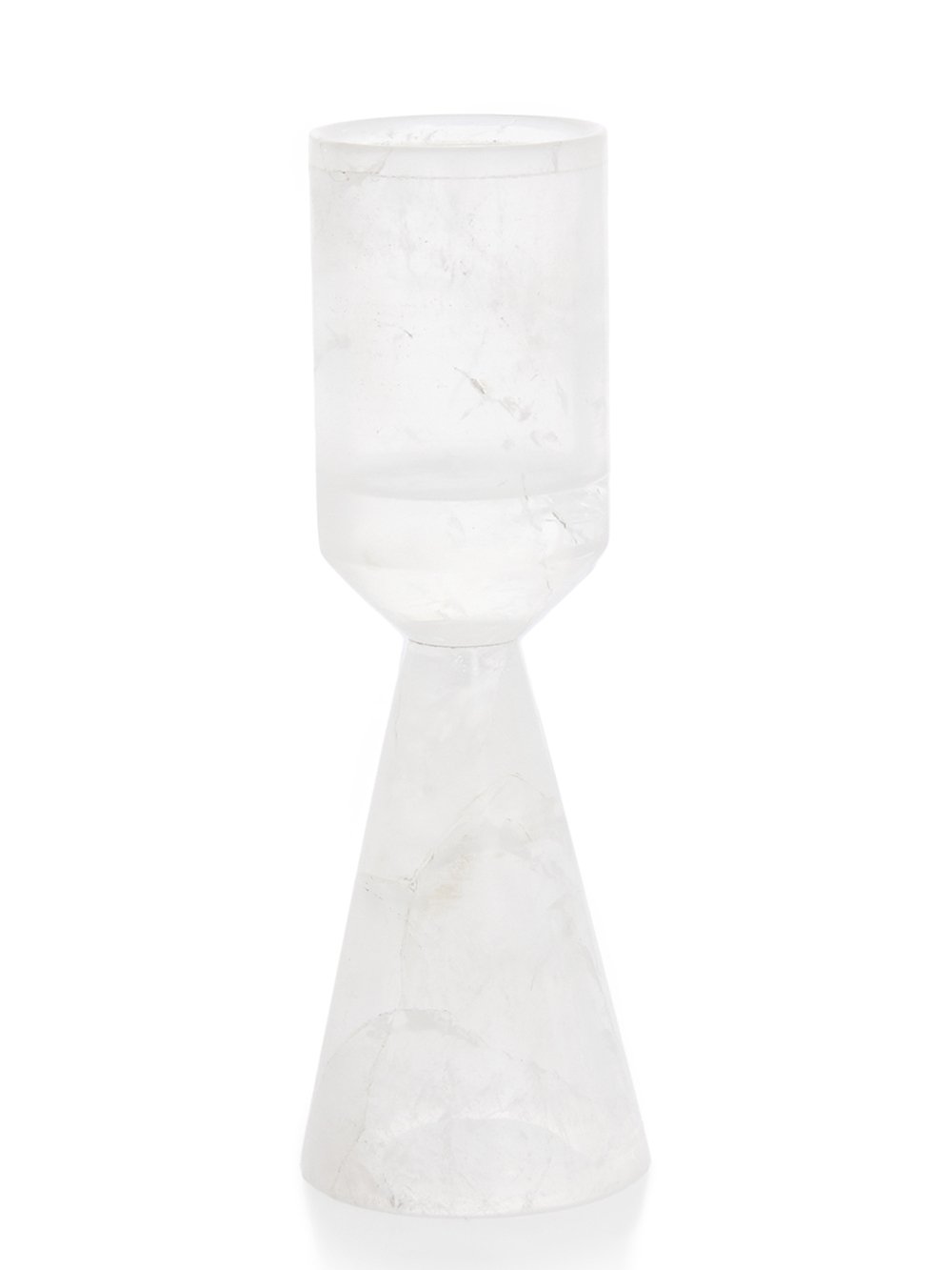 RICK OWENS FLUTE WHITE IN ROCK CRYSTAL.