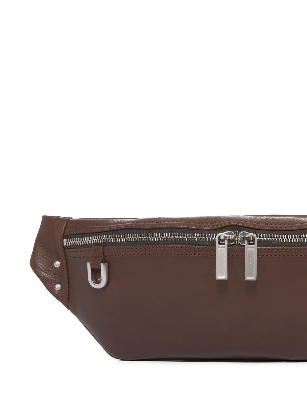 RICK OWENS FW23 LUXOR BUMBAG IN BROWN SOFT GRAIN COW LEATHER