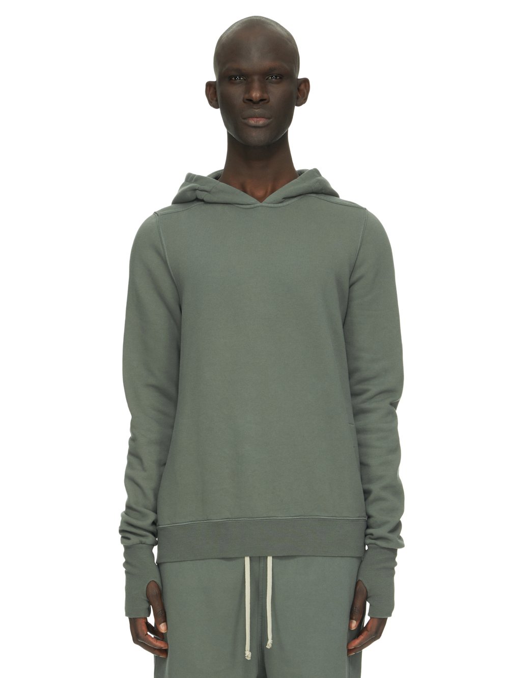 RICK OWENS FW23 LUXOR GAUNTLET GRANBURY HOODIE IN HUSTLER BLUE FURKA HEAVY SWEATSHIRT 