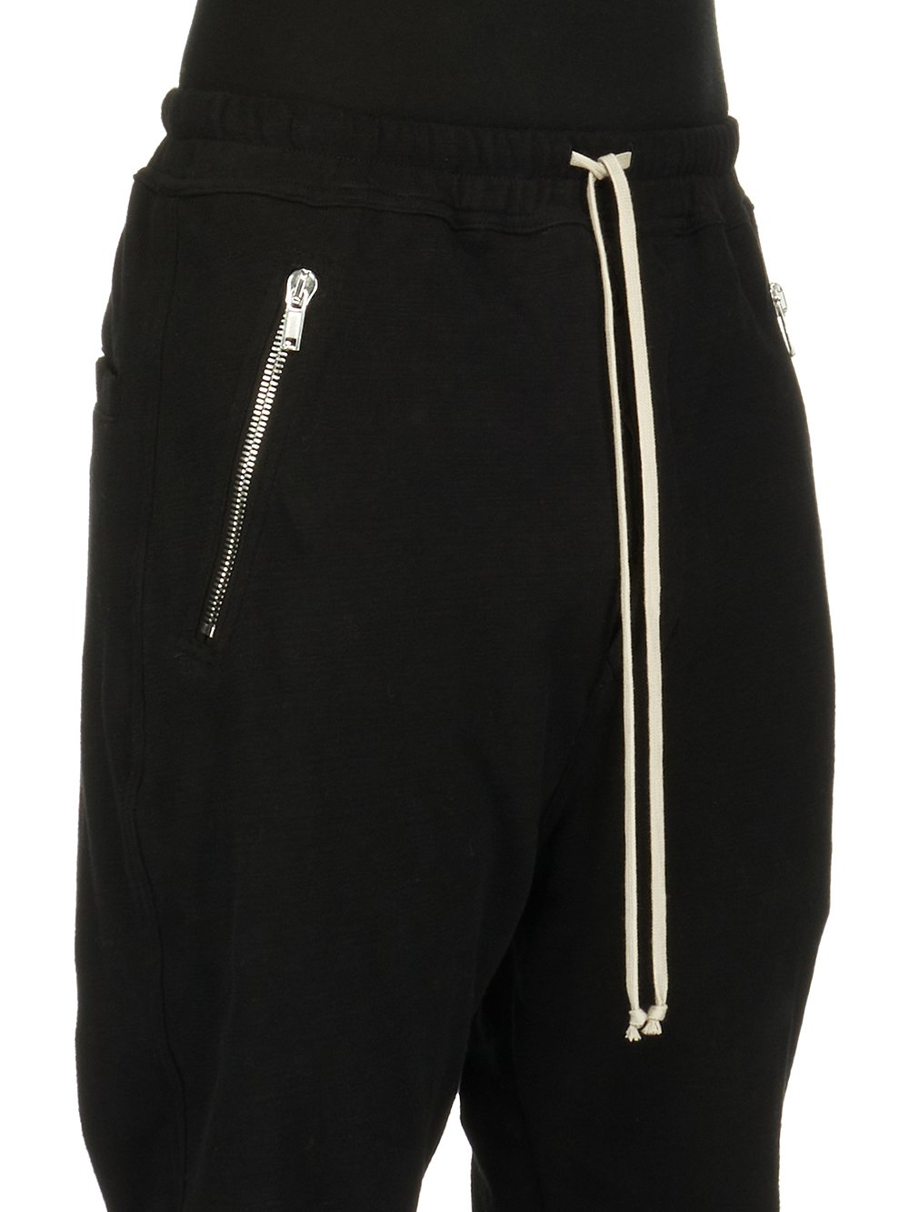 RICK OWENS FW23 LUXOR TECUATL TRACK PANT IN  BLACK BIGARZATO JERSEY 