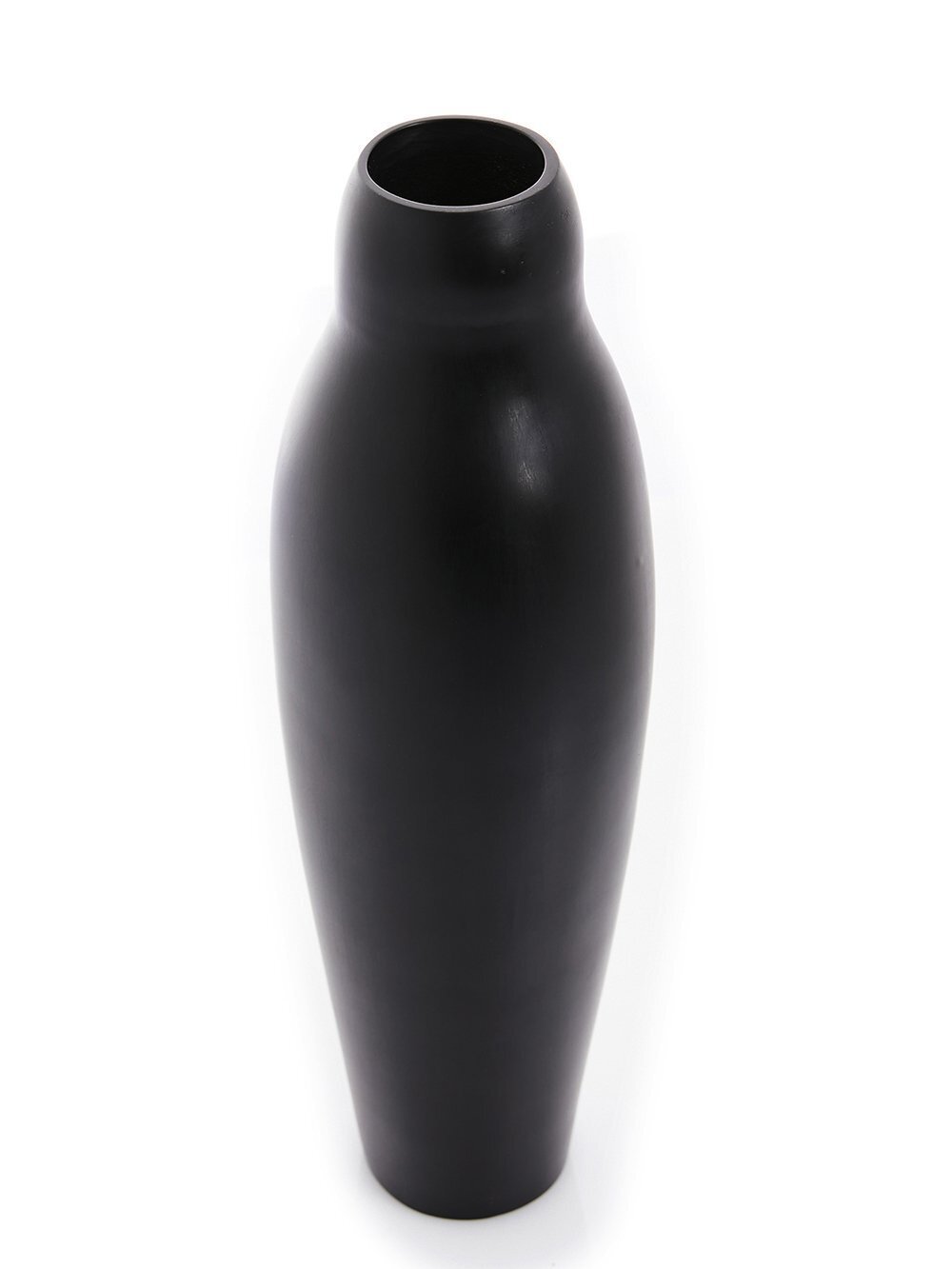 RICK OWENS GOURD VASE IN BLACK BRONZE IS A GOURD SHAPE CONTAINER, FEATURES A ROUND NECK AND POLISHED SURFACE.