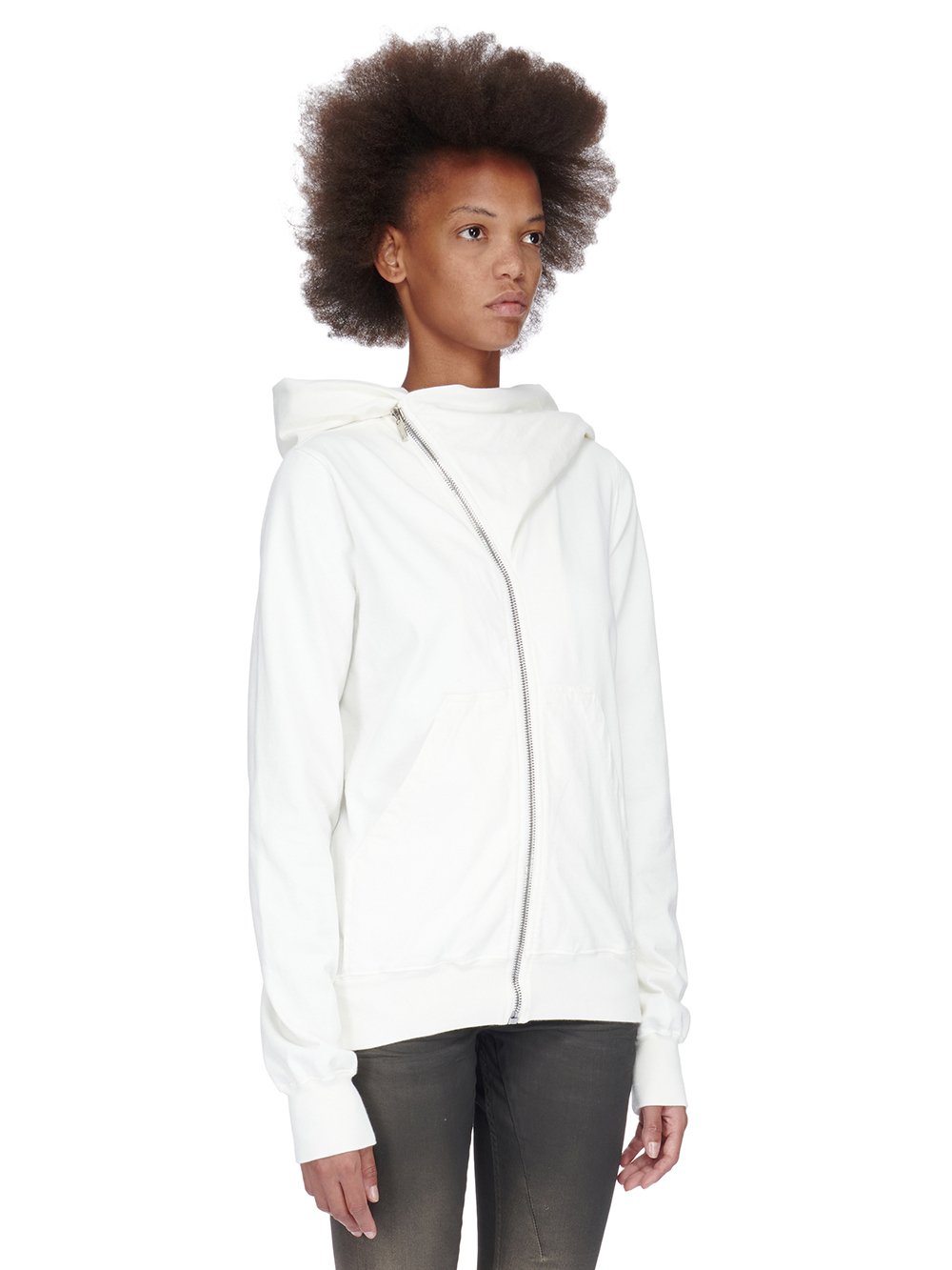 RICK OWENS FW23 LUXOR MOUNTAIN HOODIE IN COMPACT HEAVY COTTON JERSEY