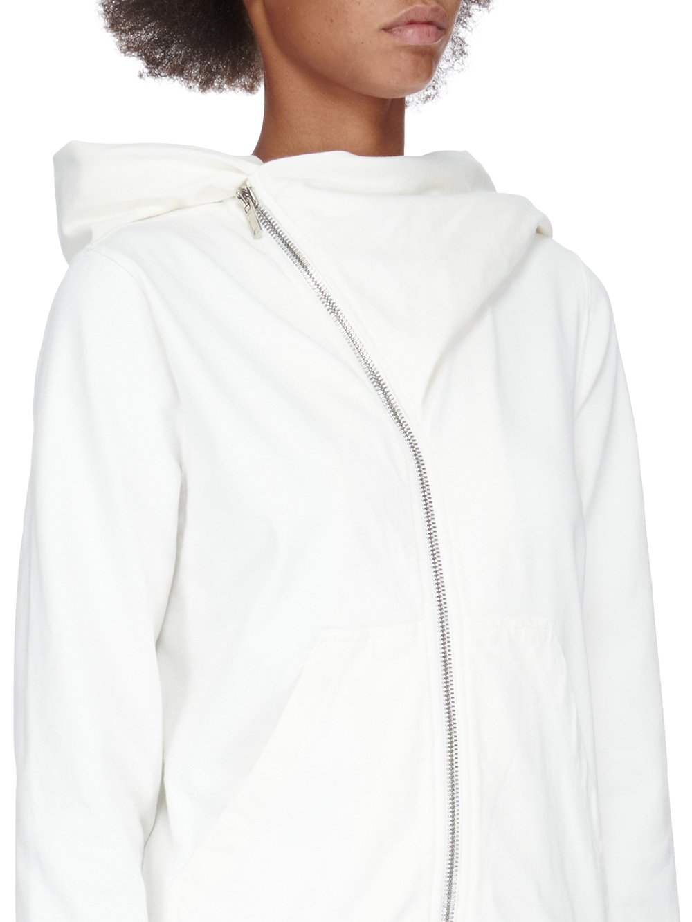 RICK OWENS FW23 LUXOR MOUNTAIN HOODIE IN COMPACT HEAVY COTTON JERSEY