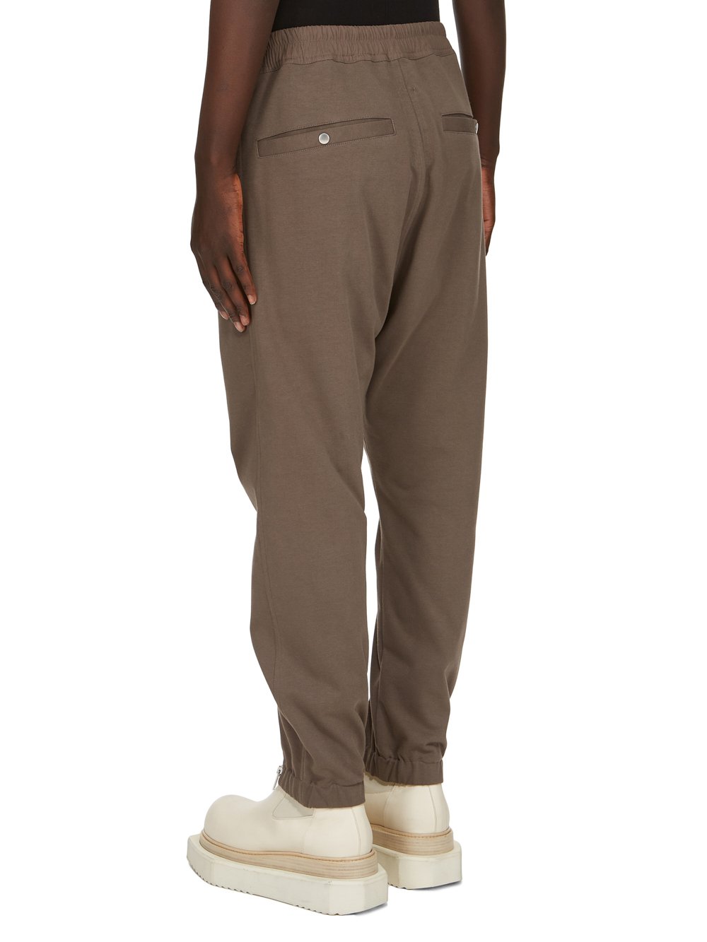 RICK OWENS FW23 LUXOR TECUATL TRACK PANT IN DUST HEAVY JERSEY