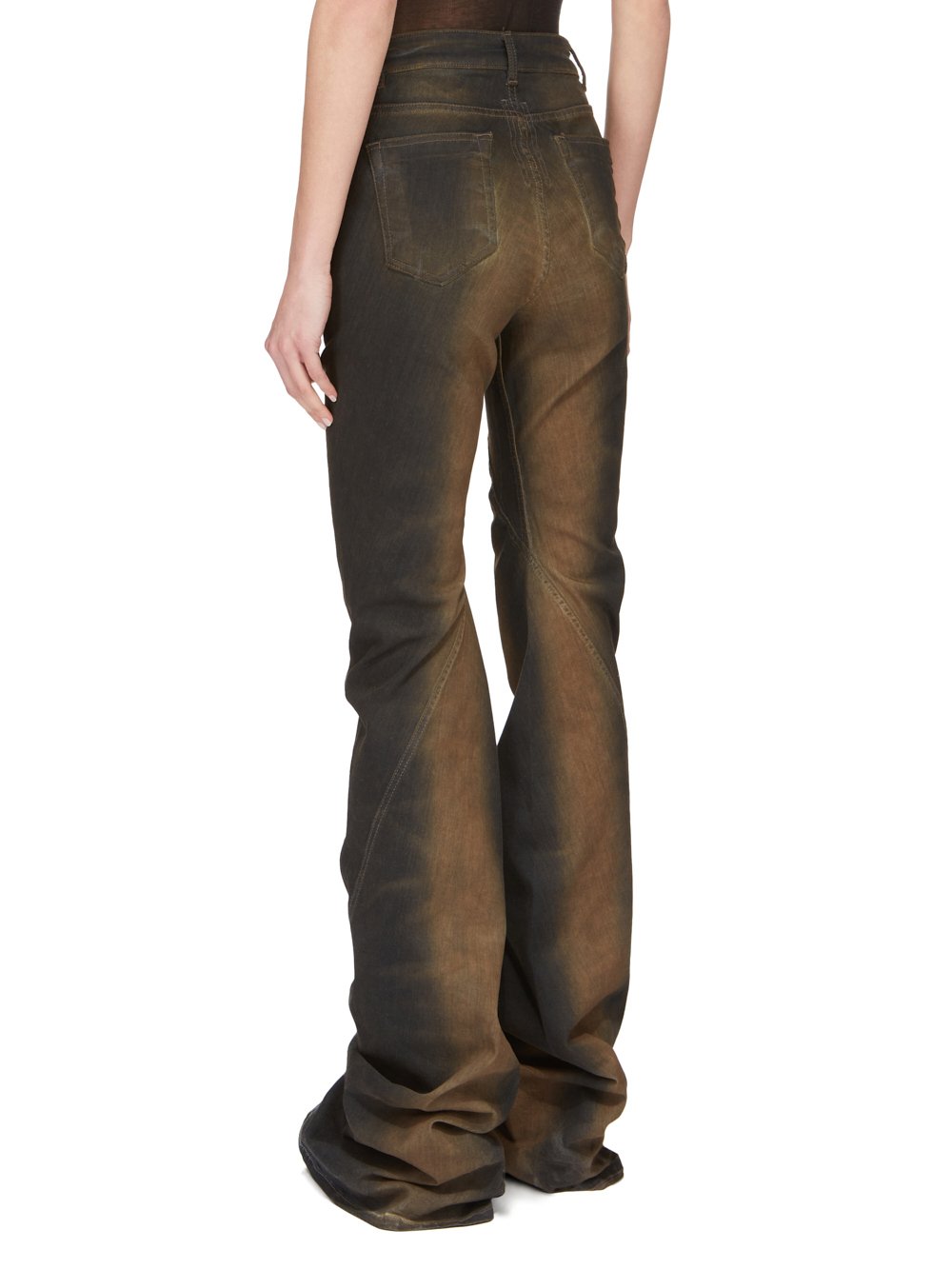 DRKSHDW FW23 LUXOR BIAS BOOTCUT IN MUD WASHED STRETCH DENIM