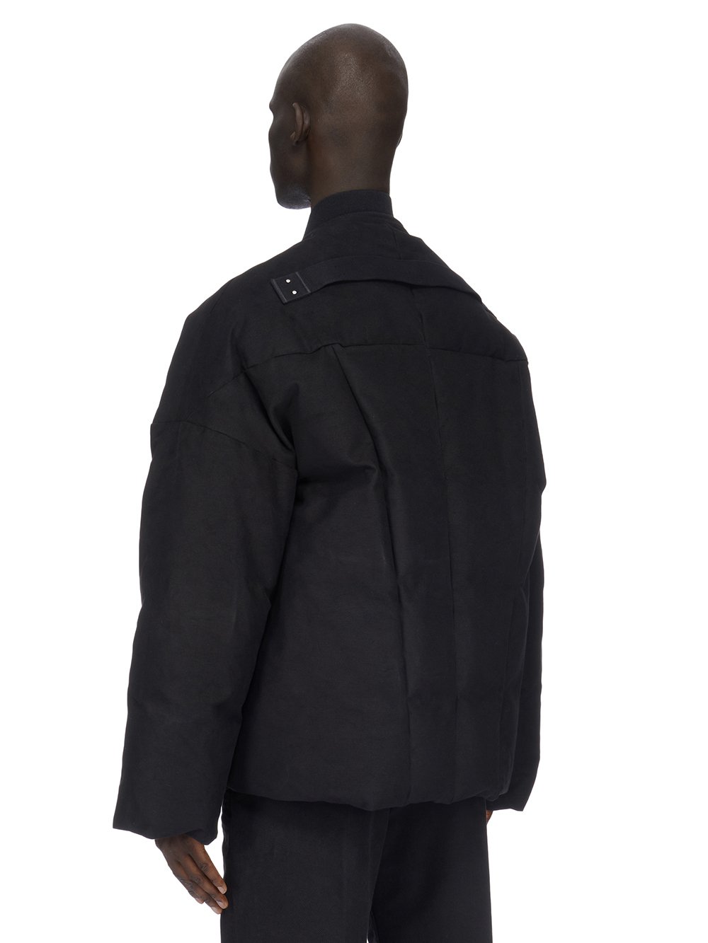 RICK OWENS FW23 LUXOR FLIGHT JKT IN BLACK HEAVY MOLESKIN