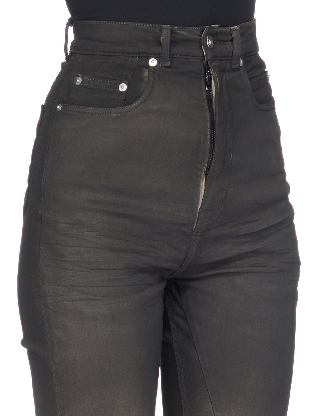 DRKSHDW FW23 LUXOR BOLAN BOOTCUT IN BLACK PEARL DEGRADE STRETCH DENIM